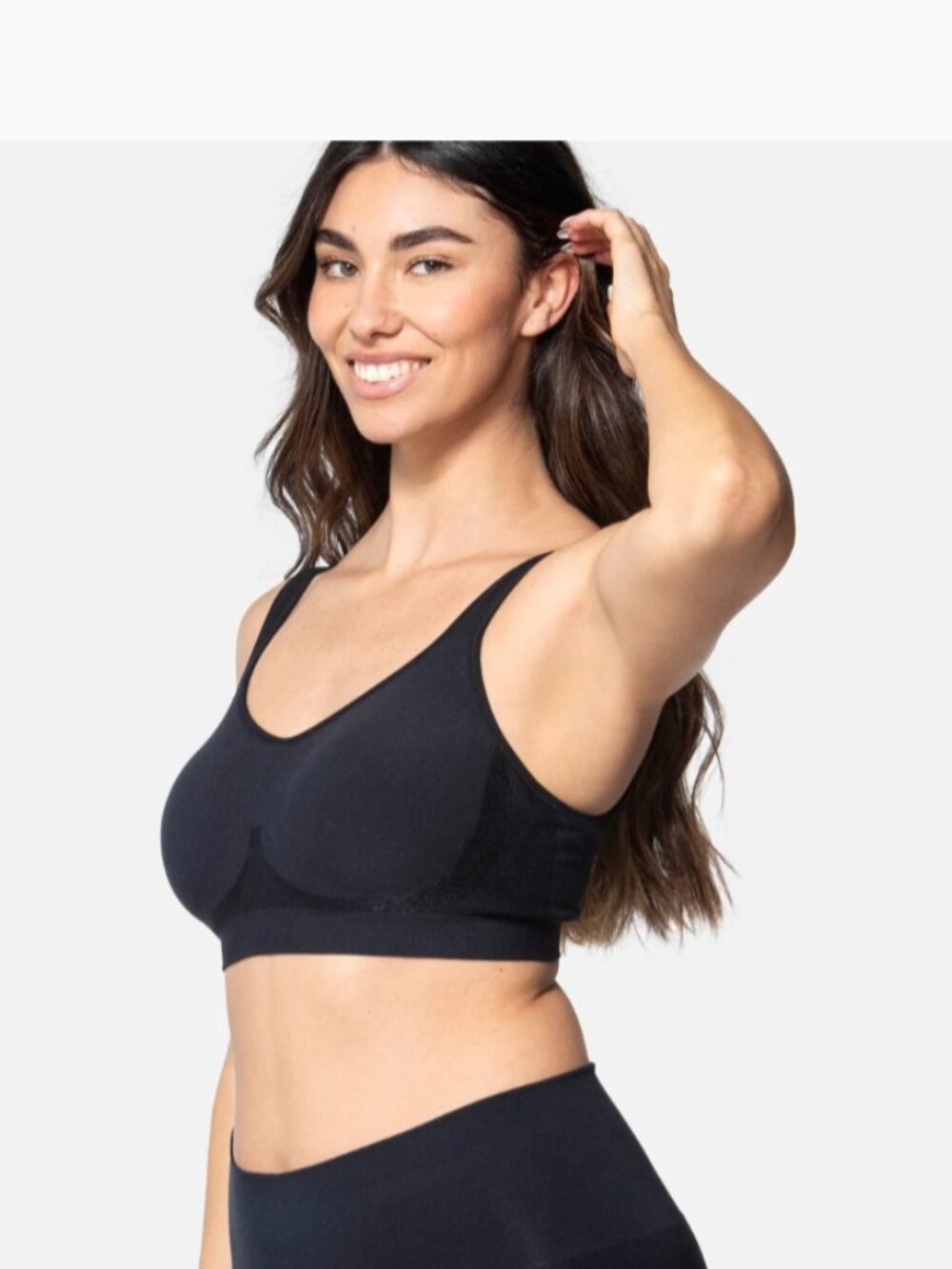 Truekind® Supportive Comfort Wireless Shaping Bra Black Size 3XL NWT